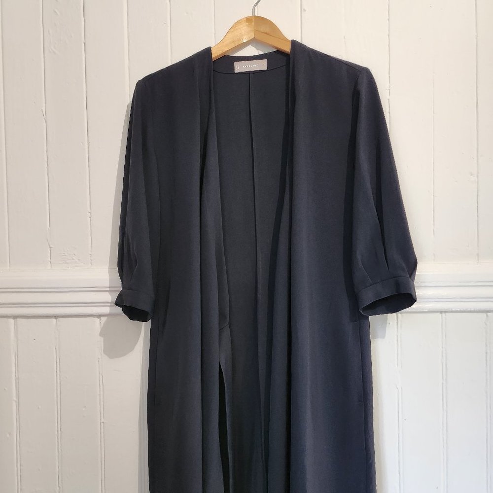 Everlane Japanese GoWeave Long-Sleeve Mini Wrap Dress